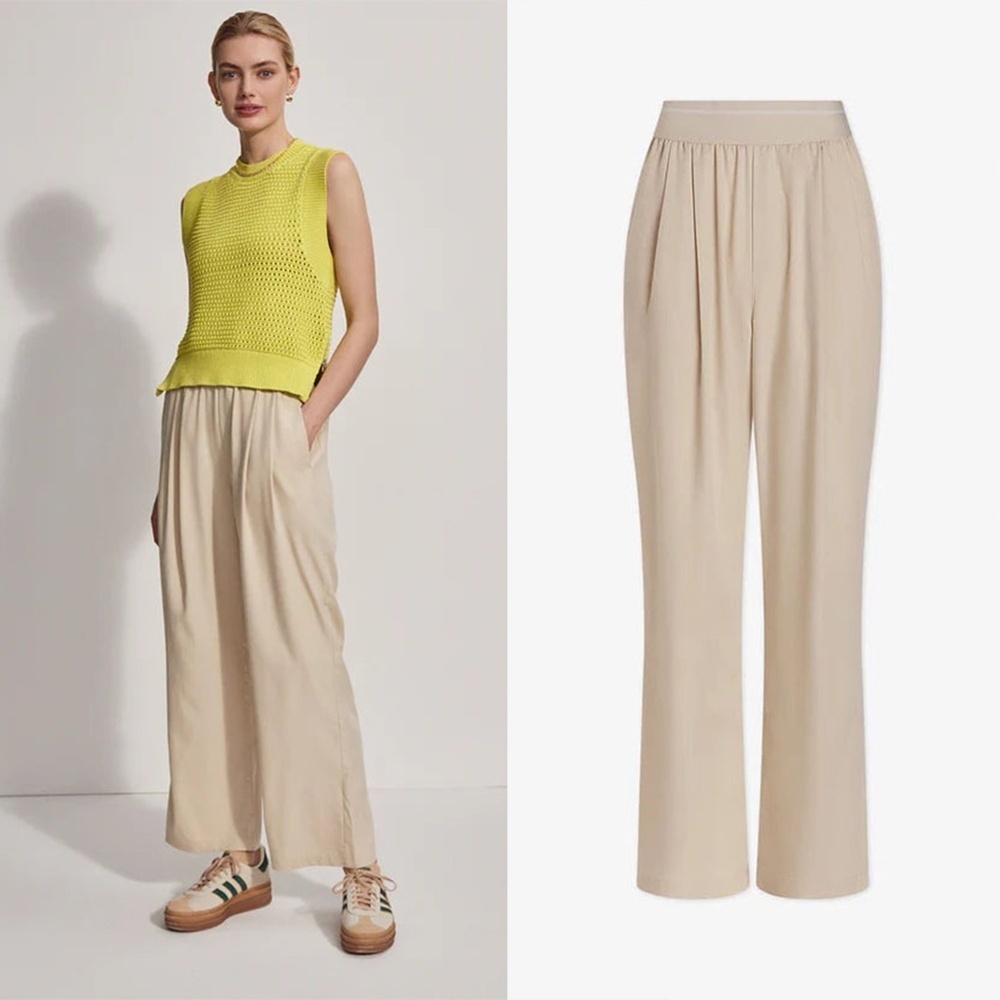 VARLEY | Athleisure Soft Riggs Loose Fit Pants 27" in Oyster Grey | Size Small